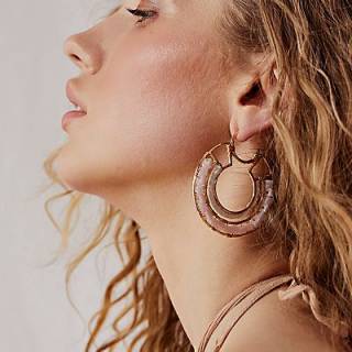 Free People Hoop Earrings "Beyond Beaded"