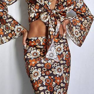 Ronny Kobo Skirt Set "Retro Floral Outfit"