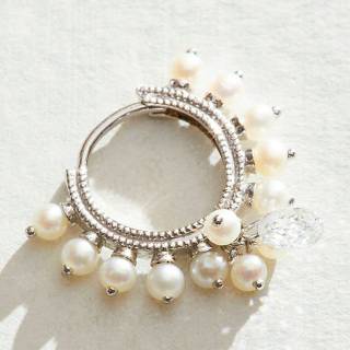 Maria Tash Hoop Earring "Pearl Coronet Ring"