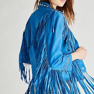Studded Fringe Western Jacket "Howdy"