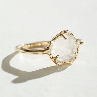 Sirciam Moonstone Diamond Ring "Cosmic Light"