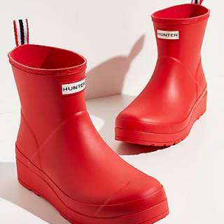 Hunter Short Rain Boots "Play Red Wellies"