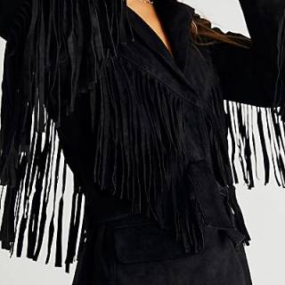 Boho Fringe Suede Jacket "The Jackie Blazer"