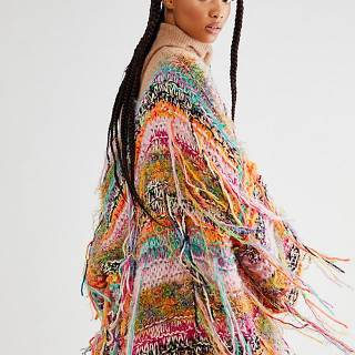 E with Love Knit Jacket "Nothing But Fringe"
