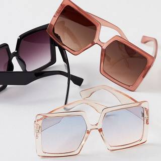 Free People Square Sunglasses "Line Of Sight"