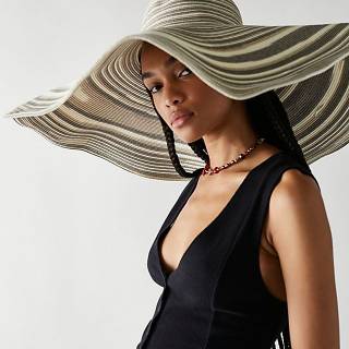 Free People Wide Brim Straw Hat "Out Of Office"