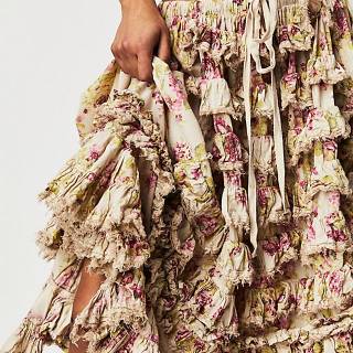 Magnolia Pearl Shabby Floral Skirt "Petunia"
