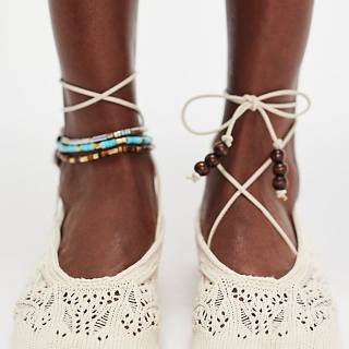 Alohas Crochet Wrap Flat Shoes "Rosemary"