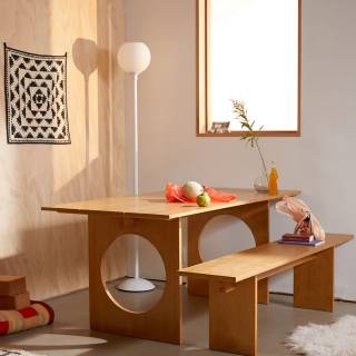 Modernist Bench Dining Table Set