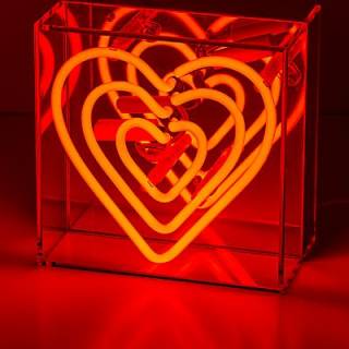 Red Neon Heart Lightbox
