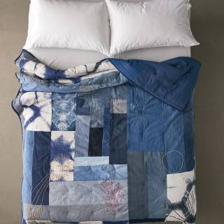 Indigo Patchwork Denim Quilt