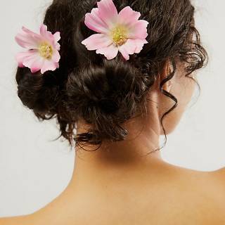 Curried Myrrh Floral Hair Pins "Treasure Blossom"