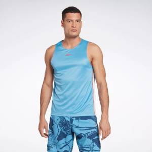 Reebok Men's Workout Ready Mesh Tank Top in Blue (100051028)