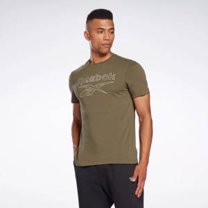 Reebok Identity Men's Big Logo T-Shirt in Green (100053581)