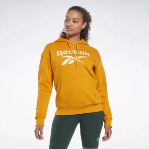 Reebok Identity Women's Logo Fleece Pullover Hoodie in Yellow (100060151)