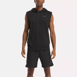Reebok Men's Strength Sleeveless Hoodie in Black (100075597)