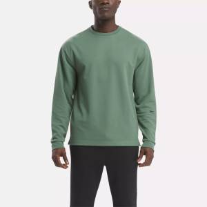Reebok Men's Active Collective Long Sleeve T-Shirt in Green (100075599)
