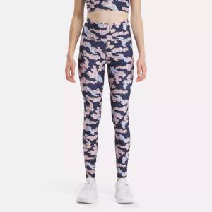 Reebok Women's ID Train Camo Leggings in Blue (100076266)