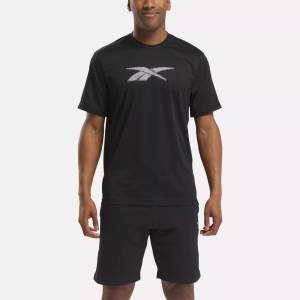 Reebok Men's Front Vector Performance T-Shirt in Black (100202698)
