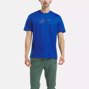 Reebok Men's Front Vector Performance T-Shirt in Blue (100202700)