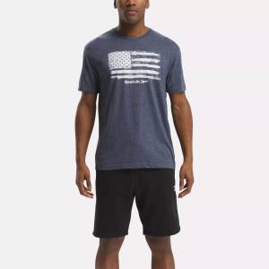 Reebok Men's Americana Liberty Whiteout Tee in Blue (100210283)