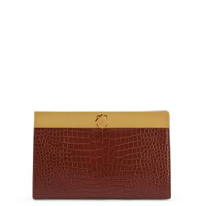 Giuseppe Zanotti Brown Clutch "TANAYA"