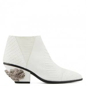 Giuseppe Zanotti Boots "White Kevan Alligator" Women's Shoes