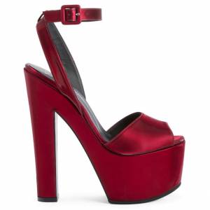 Giuseppe Zanotti Platform Heel Sandals "Red Tarifa"