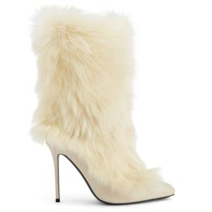 Giuseppe Zanotti Shearling High-Heel Boots "Micole"