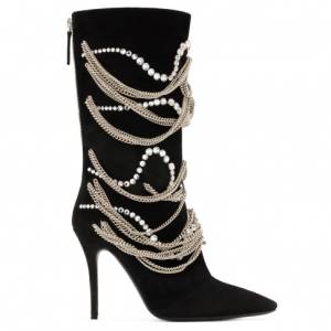 Giuseppe Zanotti Women's Boots "SHEENA" Chains & Crystals