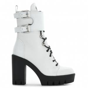 Giuseppe Zanotti Boots "CAMILA" Women's White Platforms