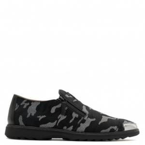 Giuseppe Zanotti Loafers COOPER Grey Camouflage Slipon Men's Shoes