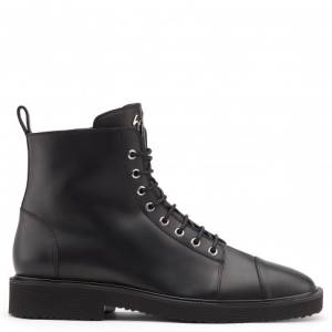 Giuseppe Zanotti Men Boots CHRIS LOW Black Biker