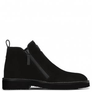 Giuseppe Zanotti Boots AUSTIN Black Suede Men's Shoes