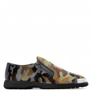 Giuseppe Zanotti Men's Loafers "COOPER" Camouflage Shoes