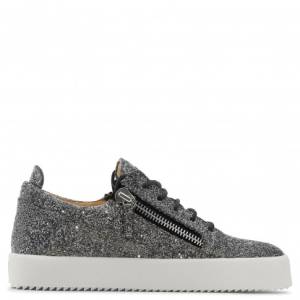 Giuseppe Zanotti Low-Tops - CHERYL GLITTER - Grey Glitter Women's Sneaker