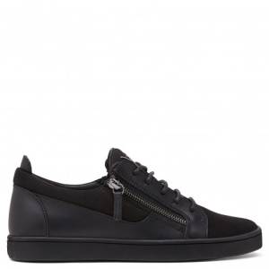 Giuseppe Zanotti - NICKI - Black Suede Women's Low-Top Sneakers