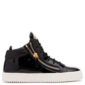 Giuseppe Zanotti Mid Tops - KRISS - Women's Black/Gold Sneakers