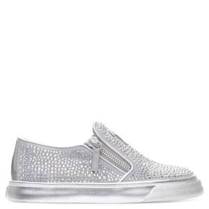 Giuseppe Zanotti Low Tops - FAITH - Women's Silver Sneakers