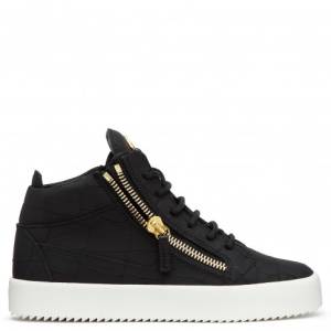 Giuseppe Zanotti Sneakers KRISS Black Python-Printed Women's Mid-Tops