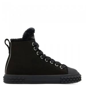 Giuseppe Zanotti - BLABBER - Black Mid-Top Men's Suede Sneakers