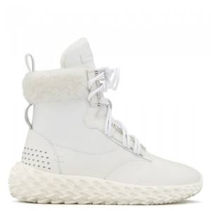 Giuseppe Zanotti - URCHIN - White High-Top Women's Suede Sneakers