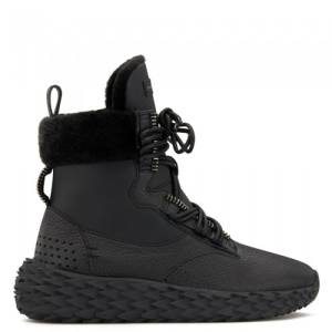 Giuseppe Zanotti - URCHIN - Black High-Top Women's Suede Sneakers