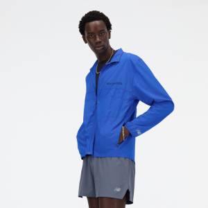 New Balance Men's Athletics Graphic Packable Jacket - Blue (MJ41278BUL)