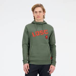 New Balance Men's LOSC Lille Graphic Overhead Hoodie - Green (MT231141DON)