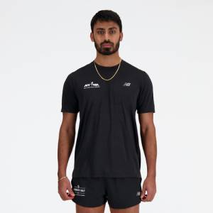 New Balance Men's Run For Life Athletics T-Shirt - Black (MT41253BBK)