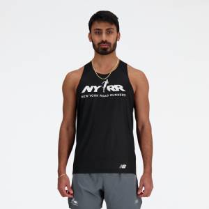 New Balance Men's Run For Life Printed Singlet - Black (MT41291BBK)
