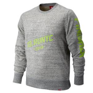 New Balance Men's United Airlines NYC Half Heather Crew Sweatshirt - (MT81568C)