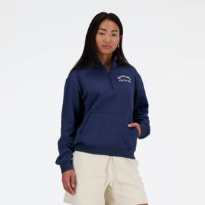 New Balance Women's Sportswear's Greatest Hits Quarter Zip - Blue (WT41538NNY)