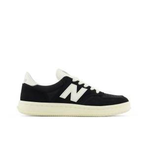 New Balance Kids' T500 Lace Shoes - White / Black (GST500BK)